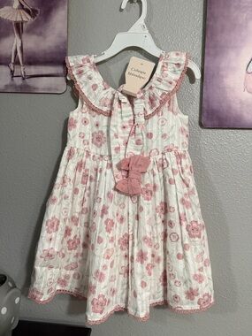 Catherine Malandrino girls dress Size 3T Spring/Summer Dress cotton floral pink